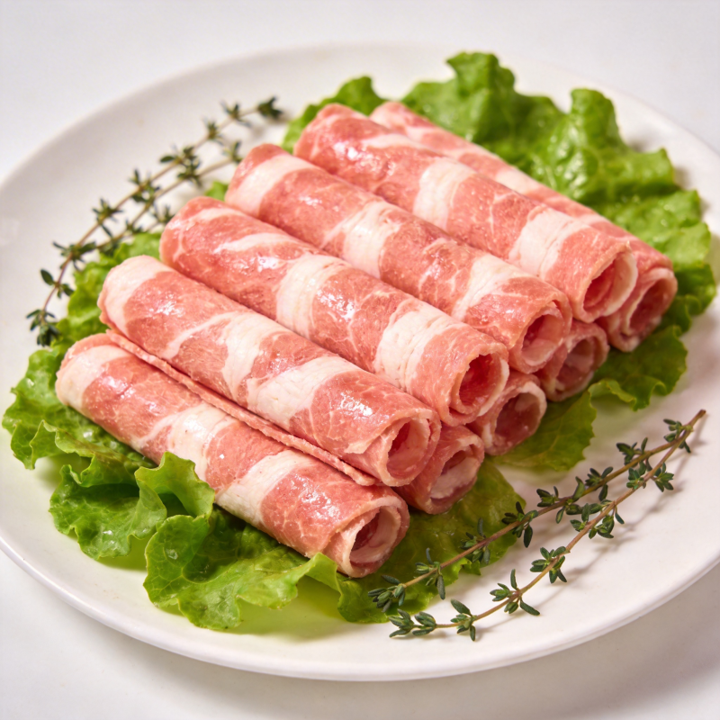 肥牛卷配生菜图片