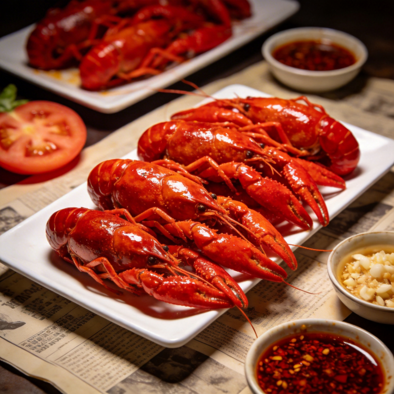 鲜红小龙虾宴图片