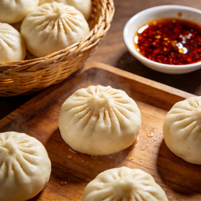 热腾腾的包子图片