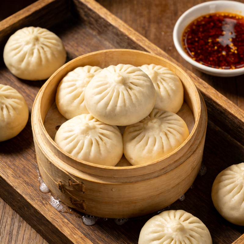 蒸笼小笼包图片