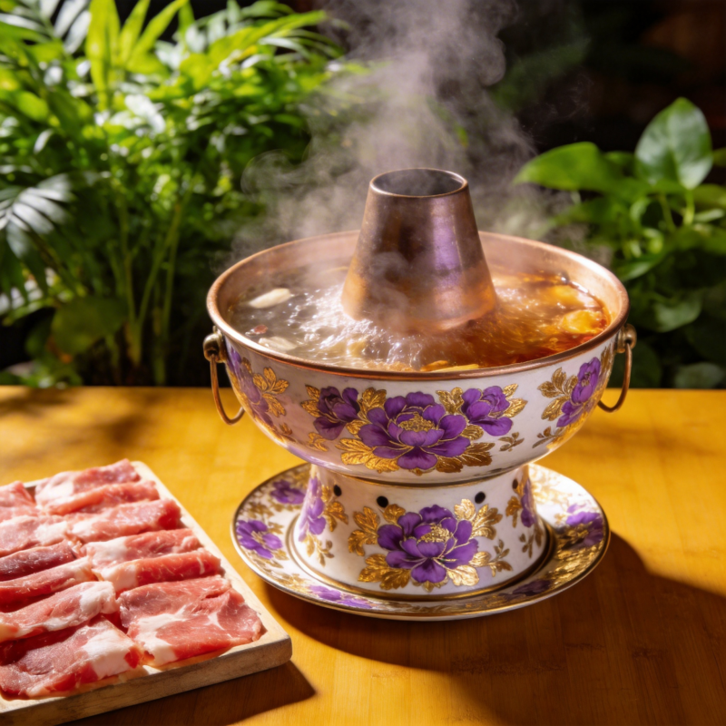 热气腾腾的火锅宴图片