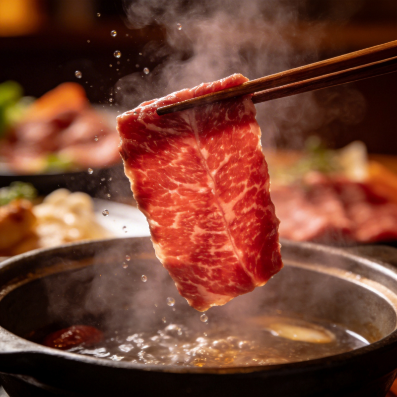 雪花牛肉涮锅图片