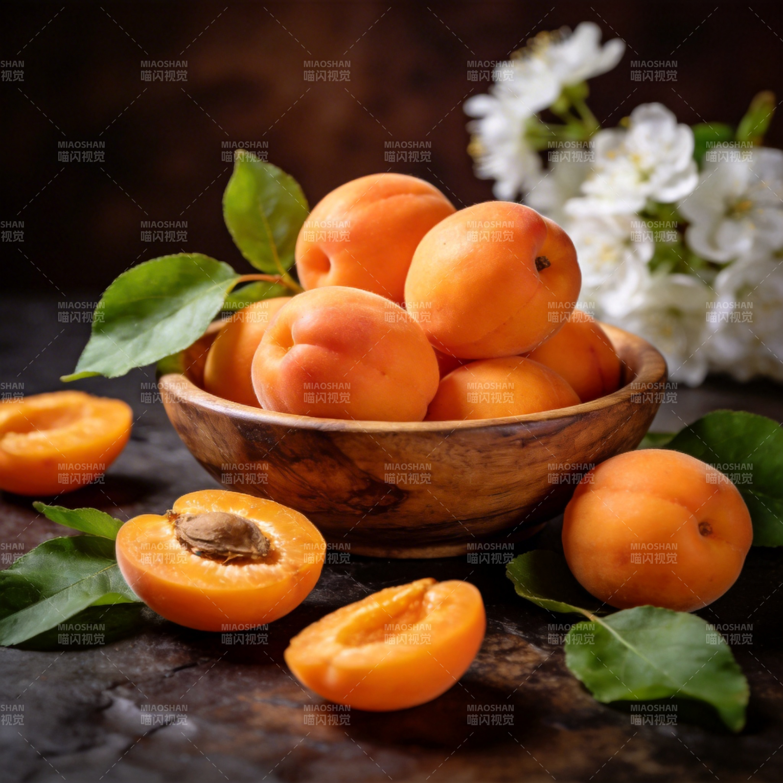杏果静物图图片