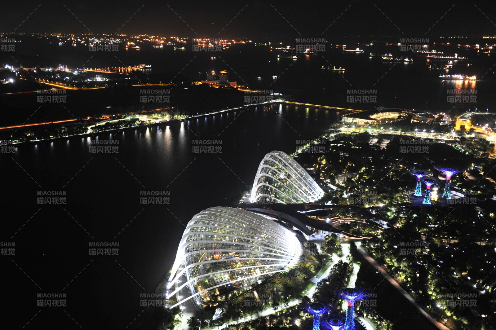 新加坡夜景璀璨图片
