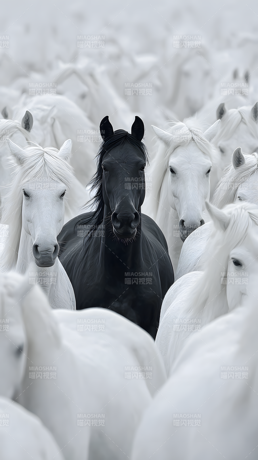黑马群中独行图片