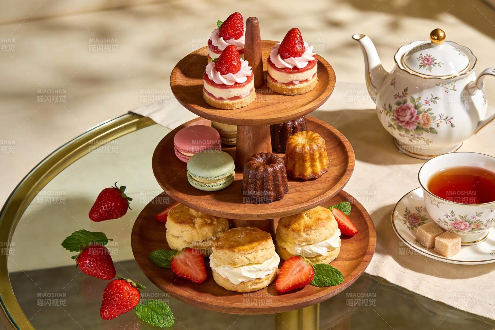 三层点心架下午茶图片