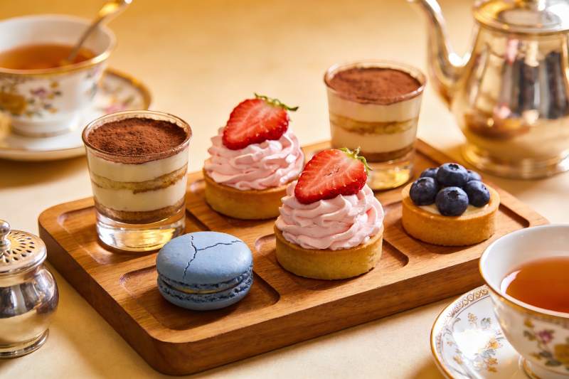 精致下午茶甜点摆盘图片