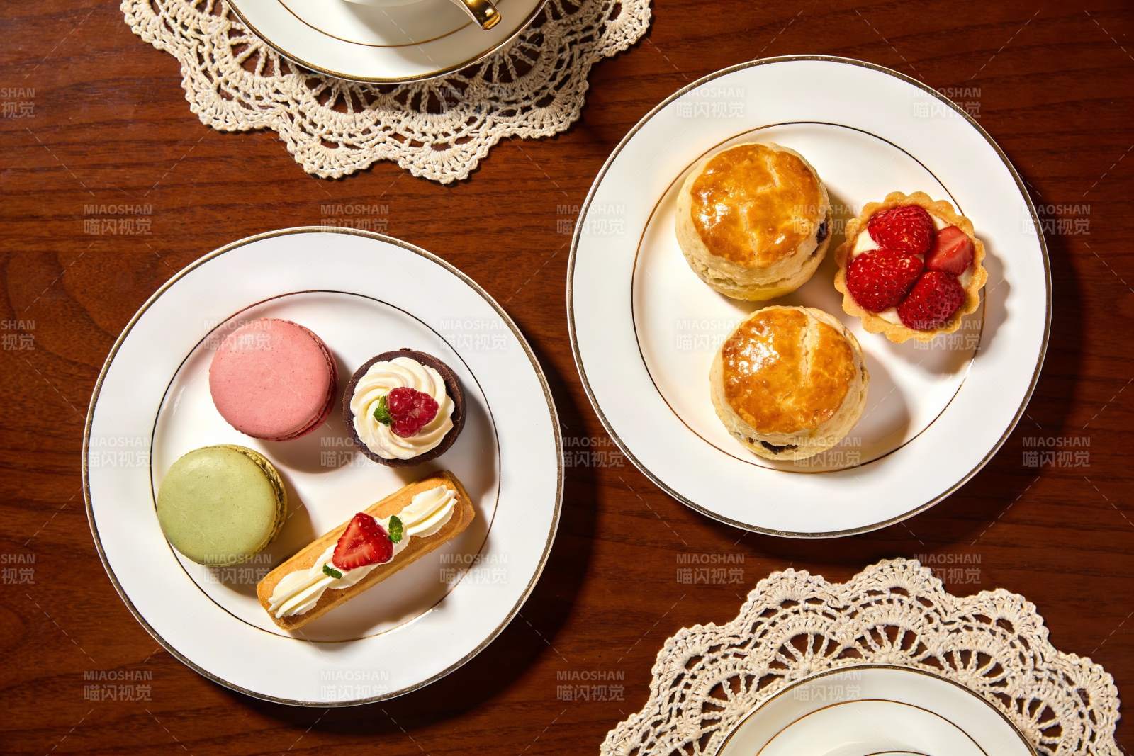 精致下午茶甜点摆盘图片