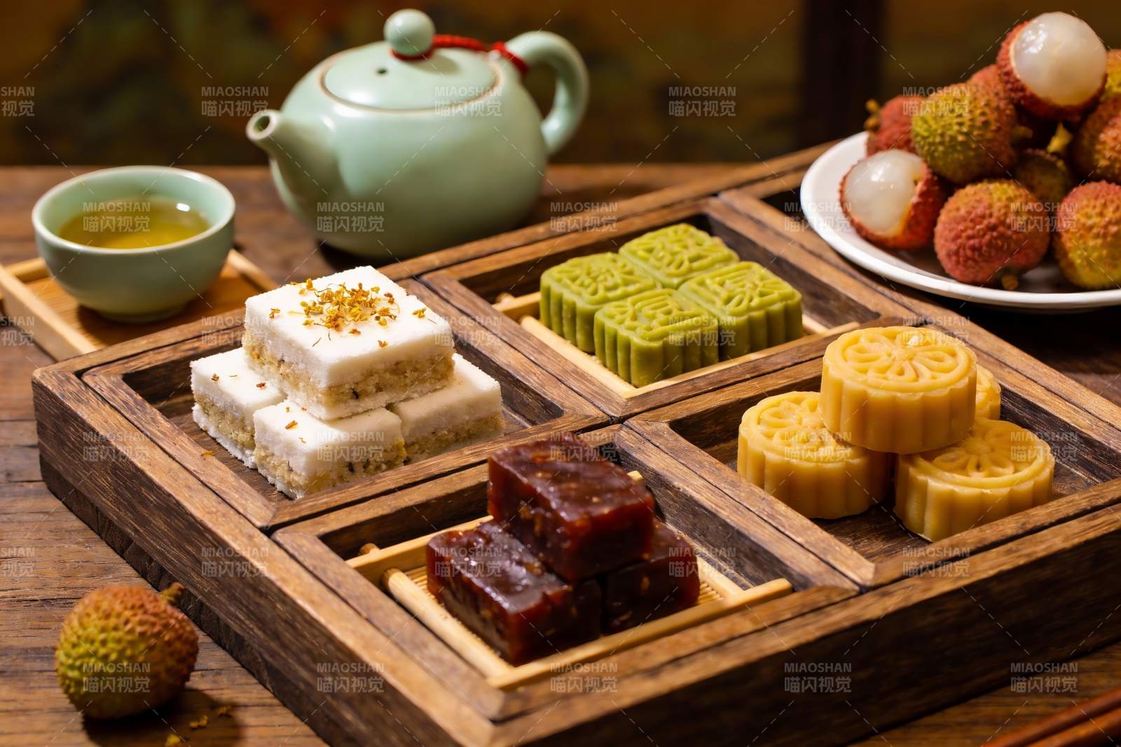 中式茶点摆盘精美诱人图片