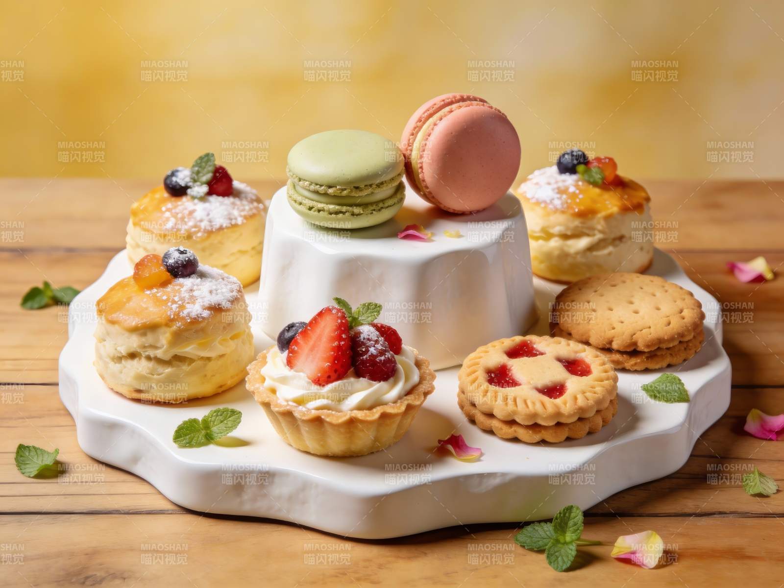 精致甜点摆盘美食诱人图片