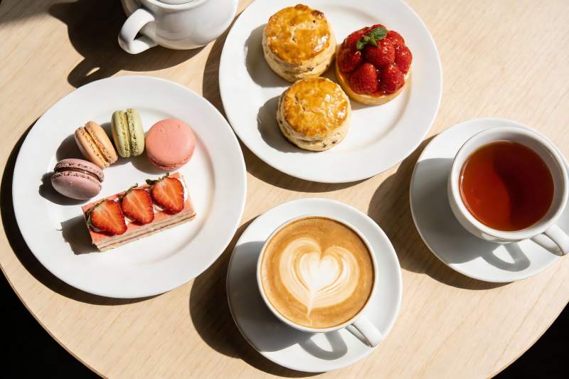 下午茶甜点与饮品图片