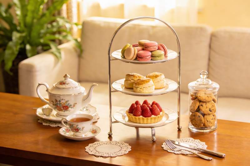 精致下午茶摆盘图片