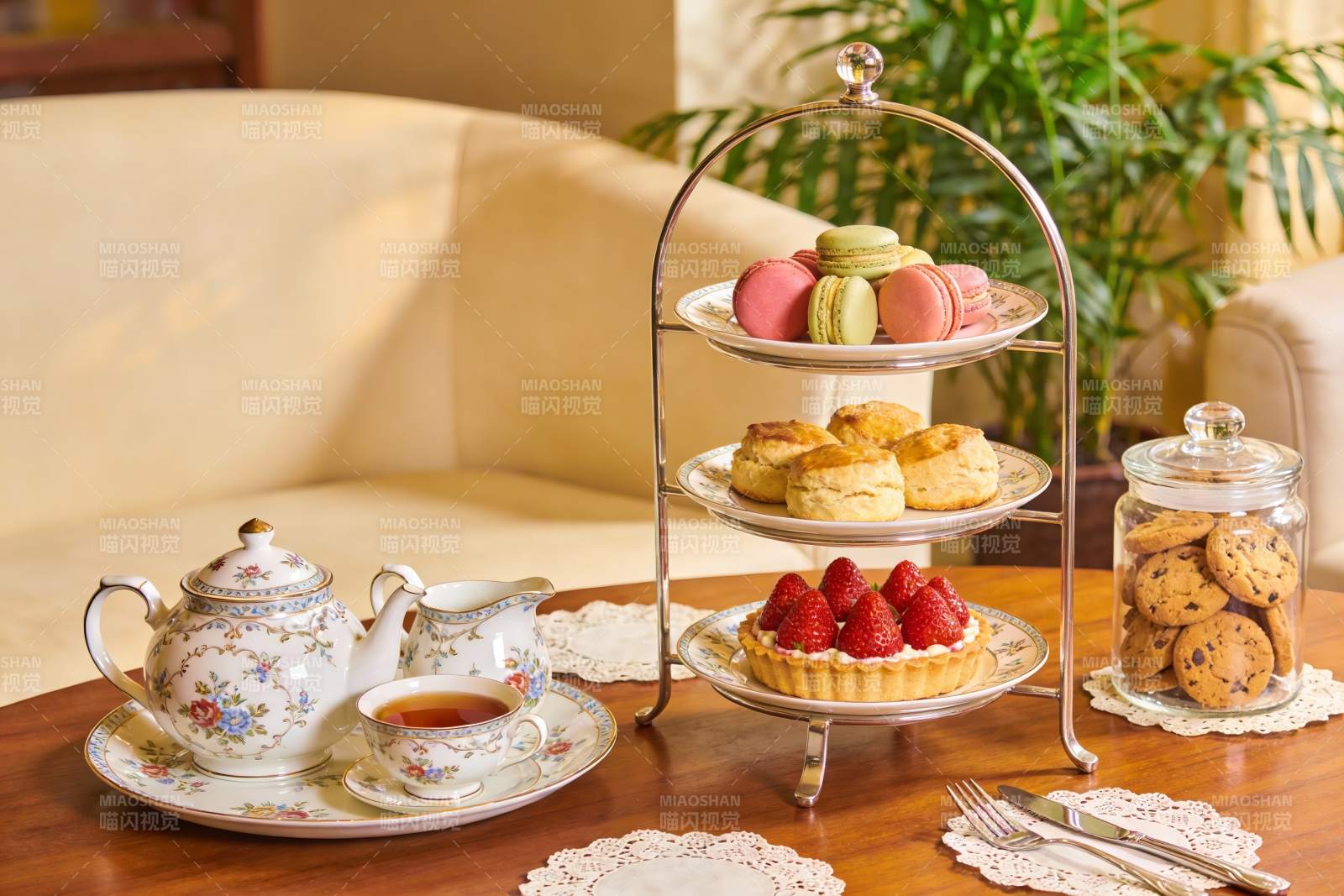 精致下午茶摆盘图片