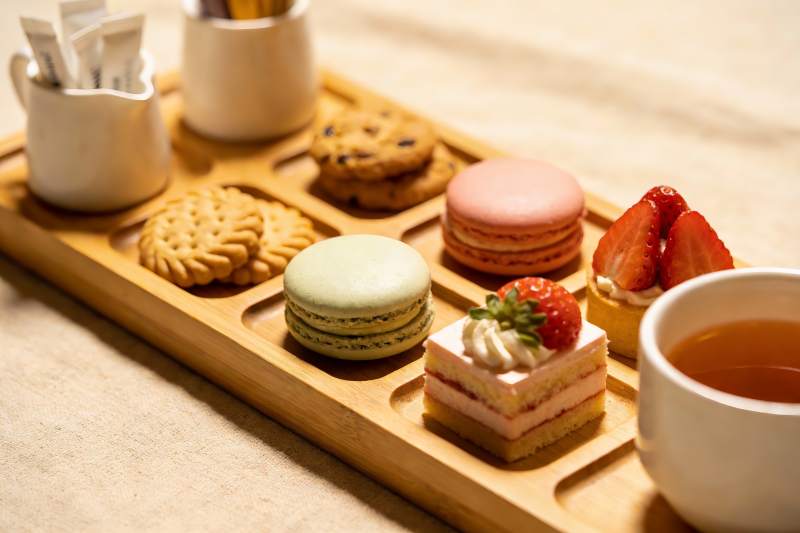 精致下午茶甜点摆盘图片