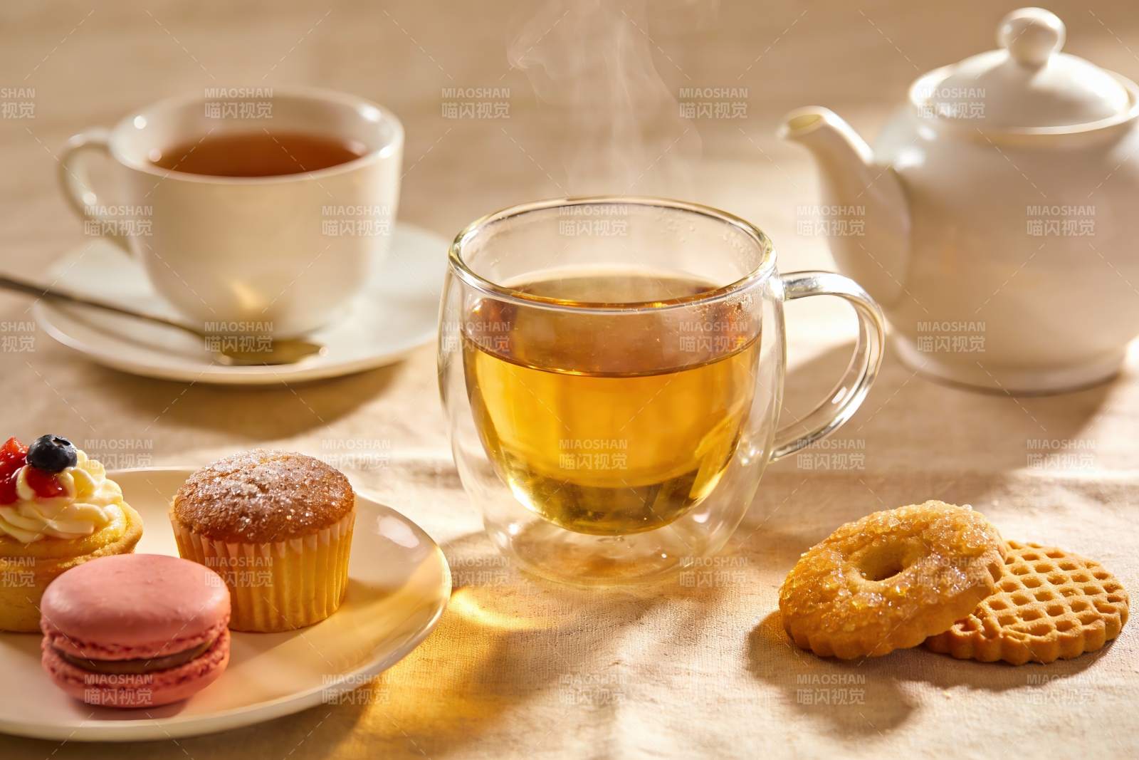 热茶甜点下午茶时光图片
