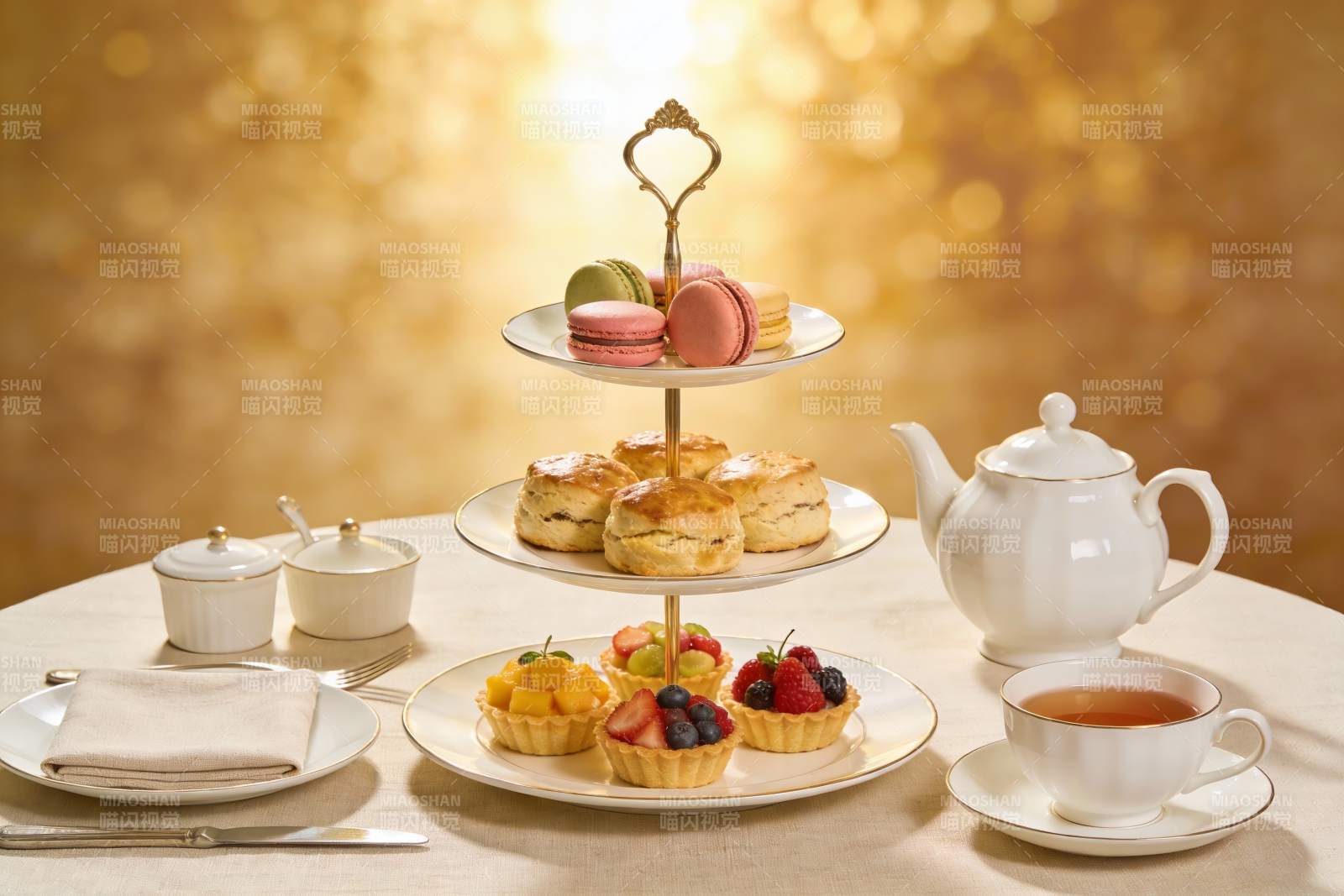 精致下午茶摆盘图片