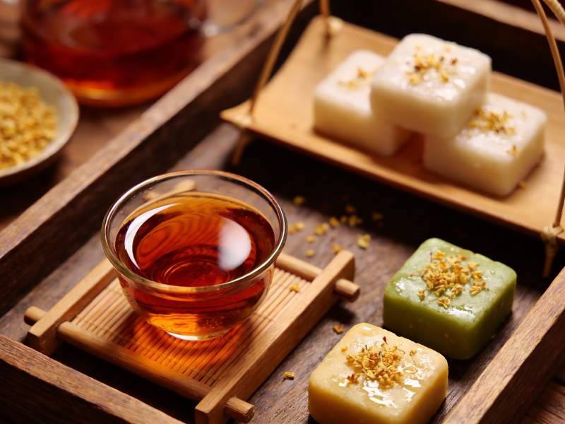 中式茶点摆盘精致诱人图片