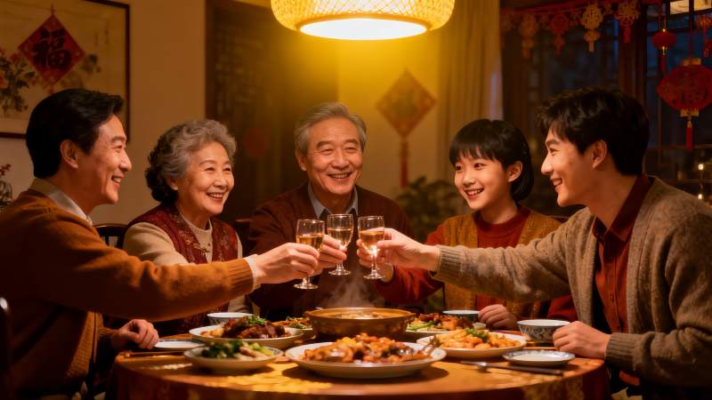 家庭聚餐欢庆团圆图片