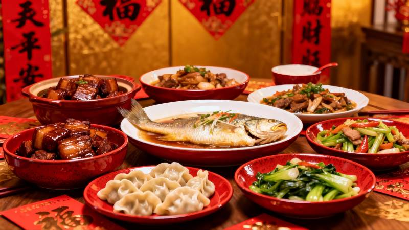 丰盛年夜饭摆盘图片