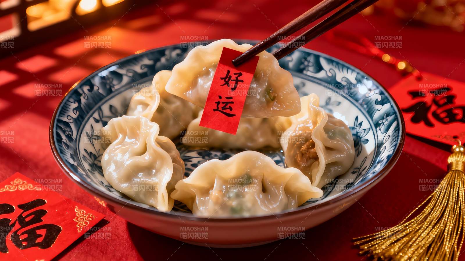 年夜饭饺子寓意好运图片