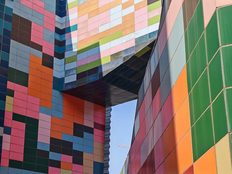 彩色建筑艺术图片