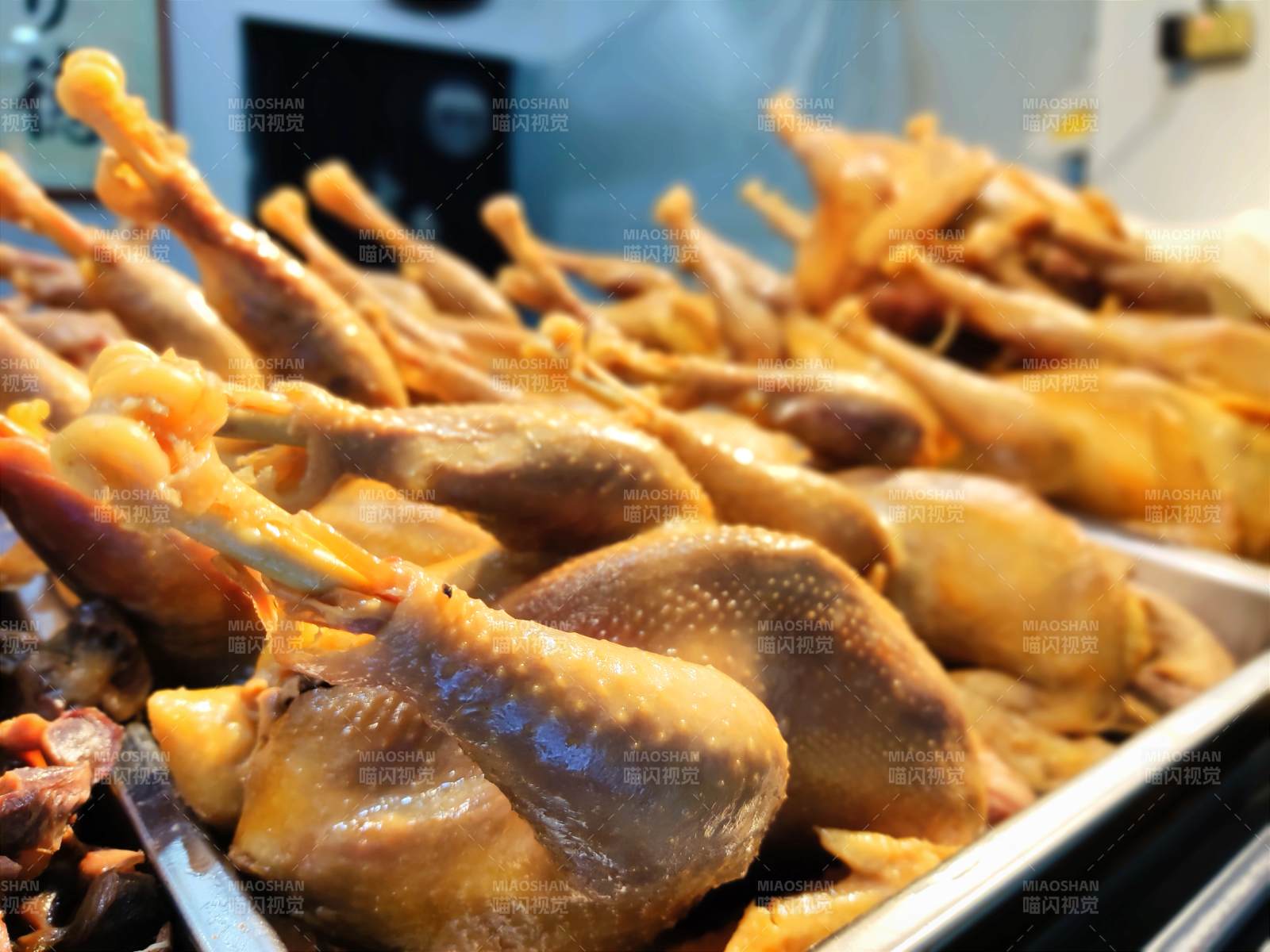 西安回坊，清真桶子鸡码放整齐图片