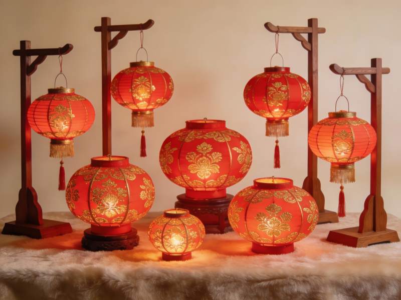红色灯笼装饰展示图片