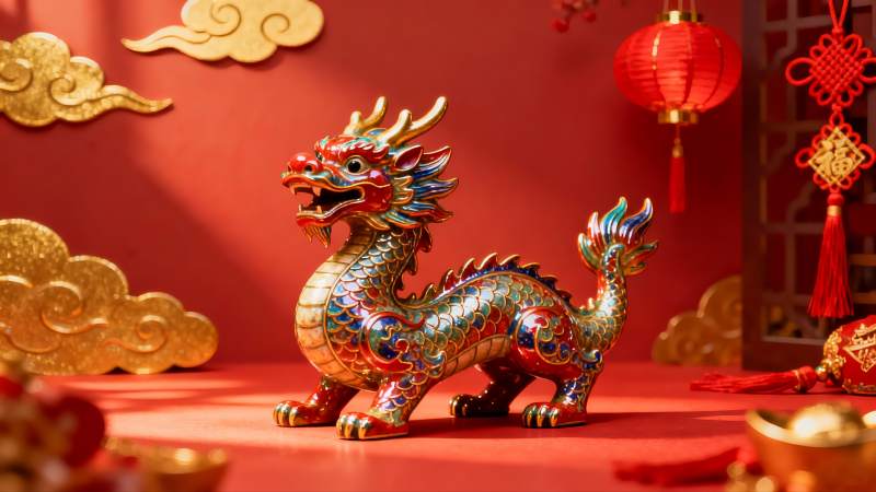 祥龙贺岁迎新春图片