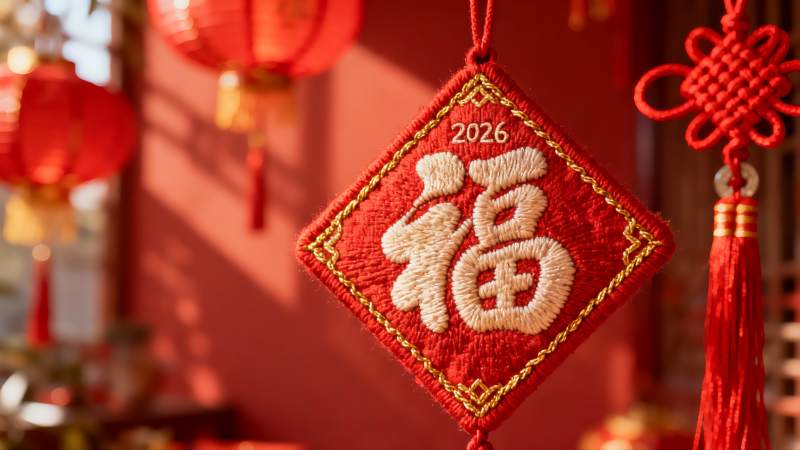 红色福字挂饰新年装饰图片