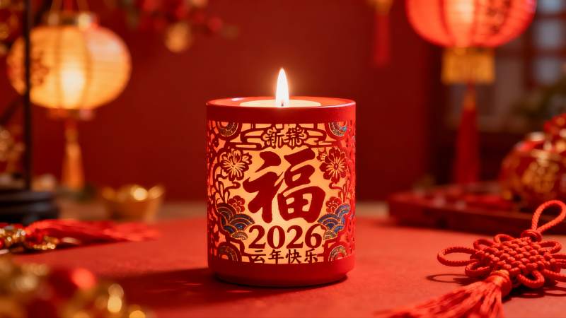 新年烛光装饰图图片