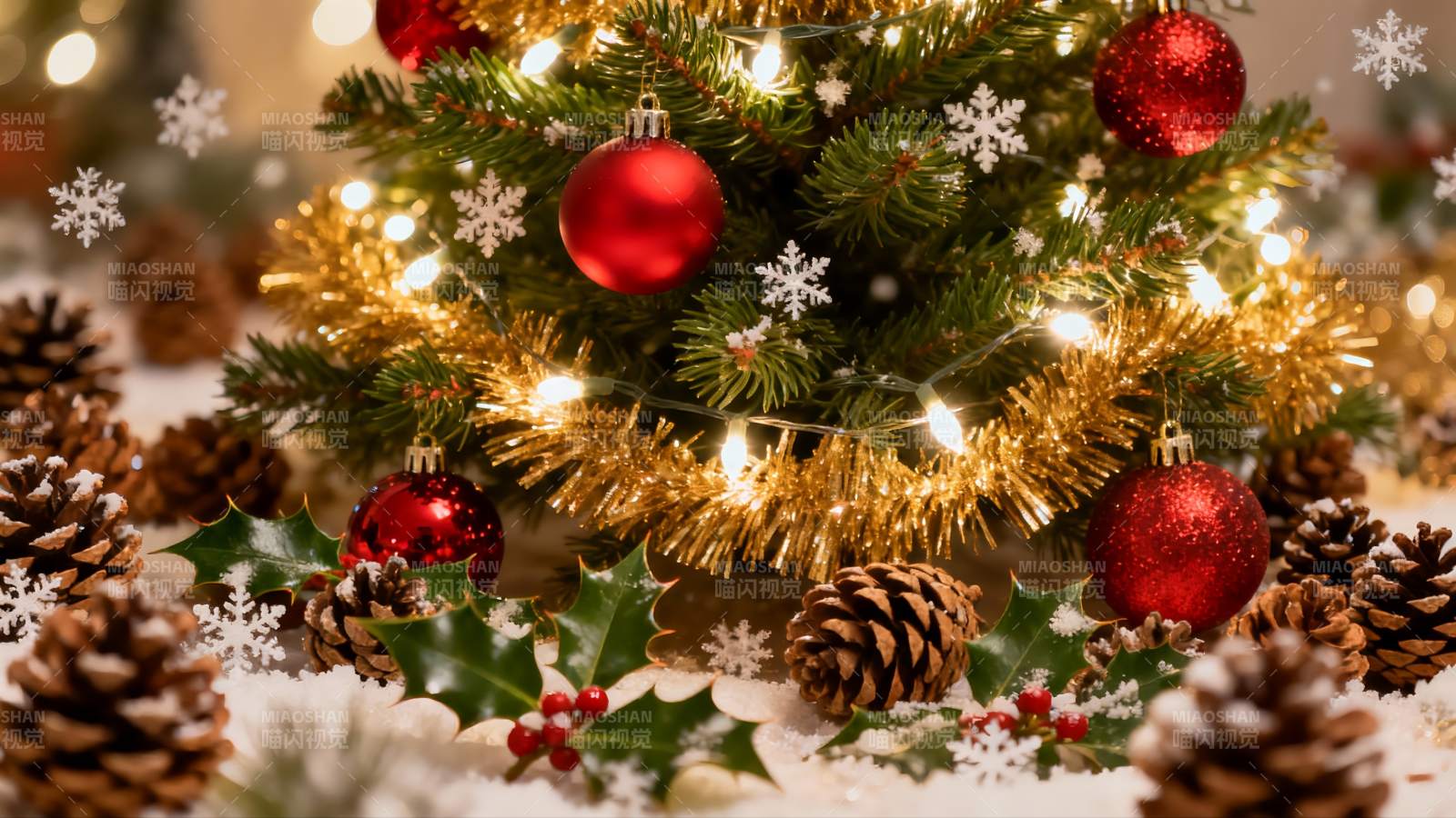 圣诞树装饰场景图片
