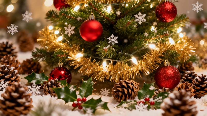 圣诞树装饰场景图片