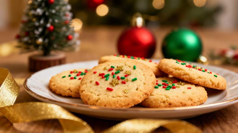 圣诞饼干点缀节日氛围图片