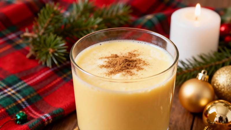 节日饮品配圣诞装饰图片