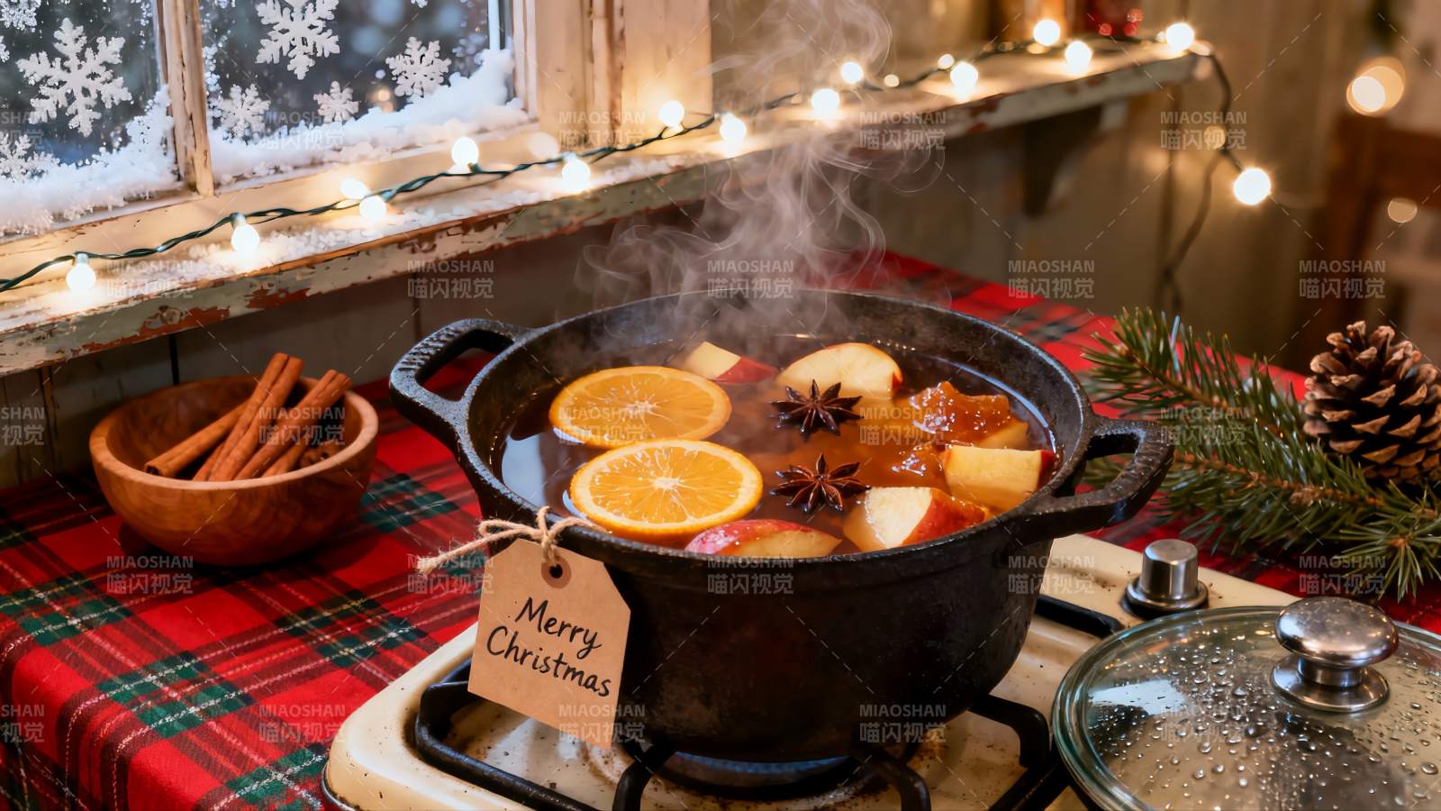 圣诞热饮飘香节日氛围浓厚图片