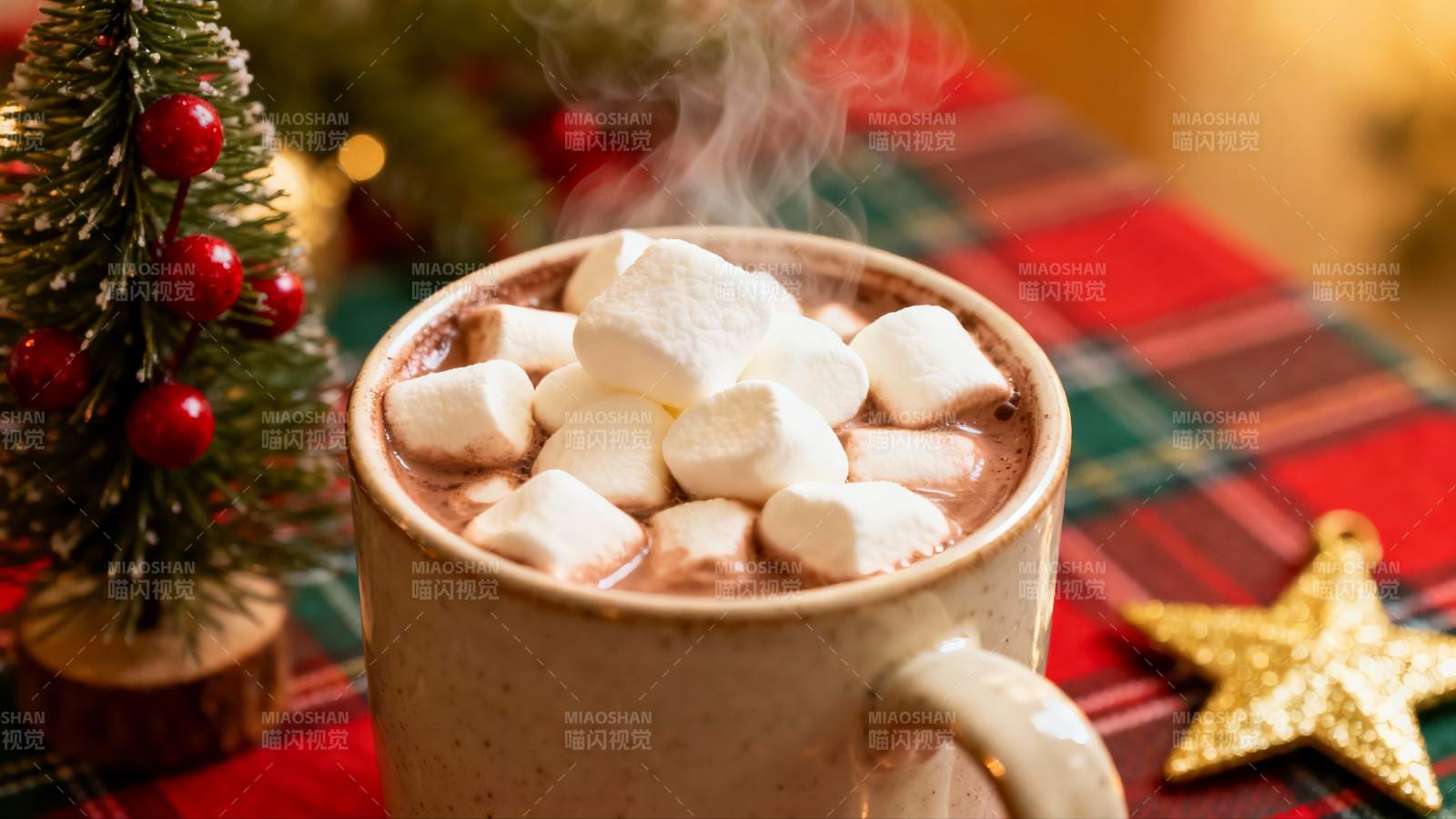 热可可与棉花糖图片