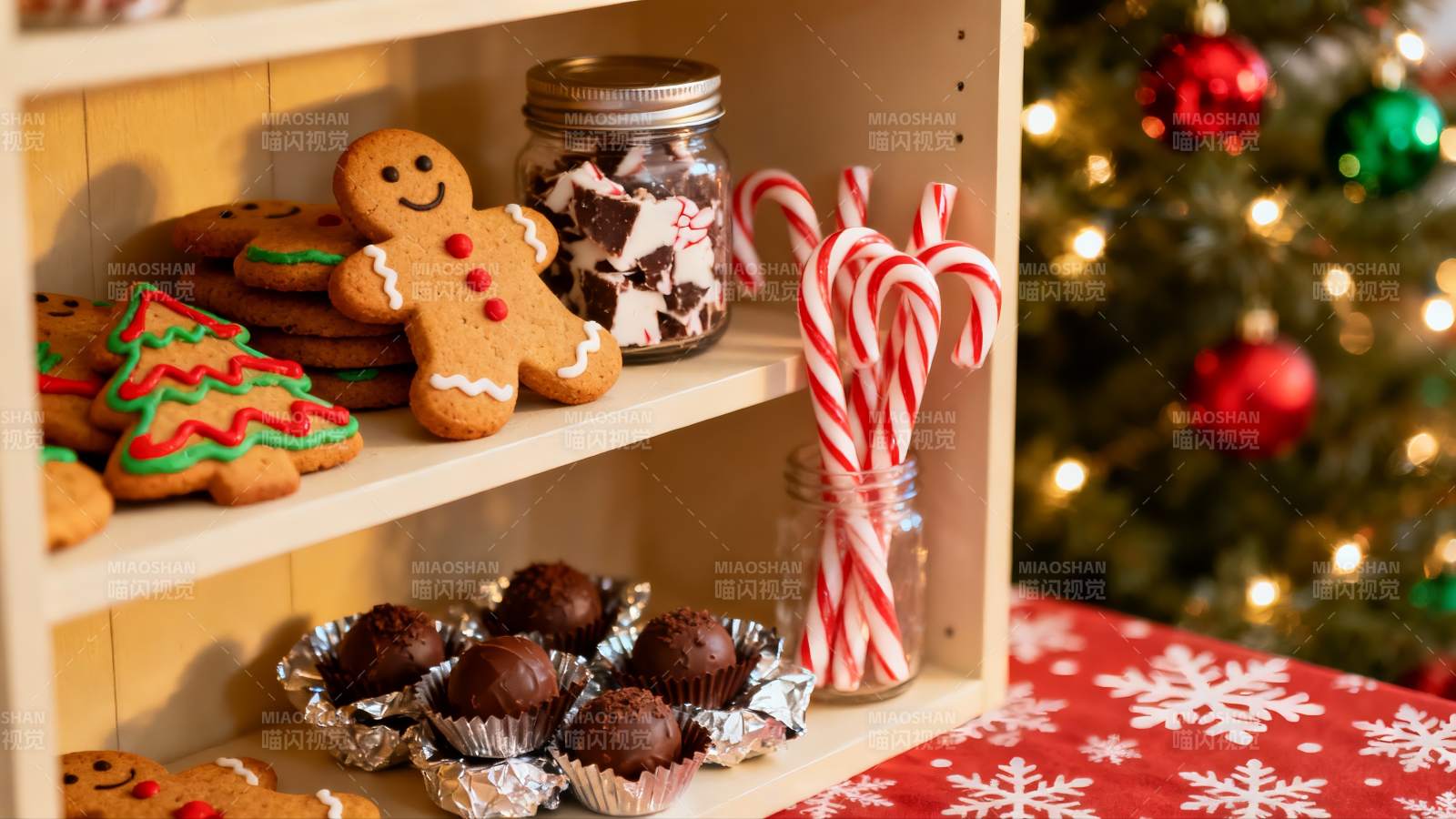 圣诞节日美食摆设图片