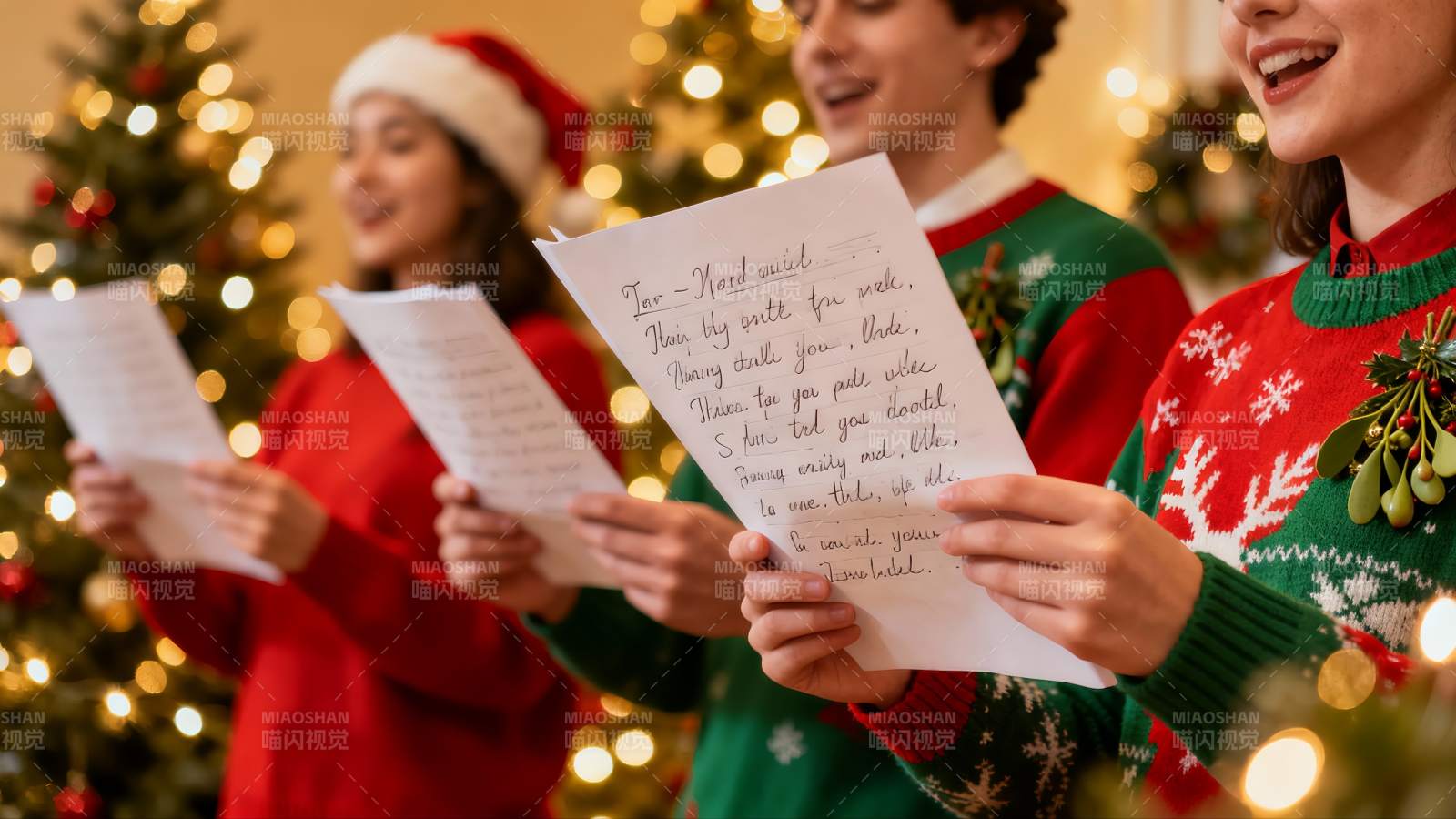 圣诞合唱团欢乐演唱图片