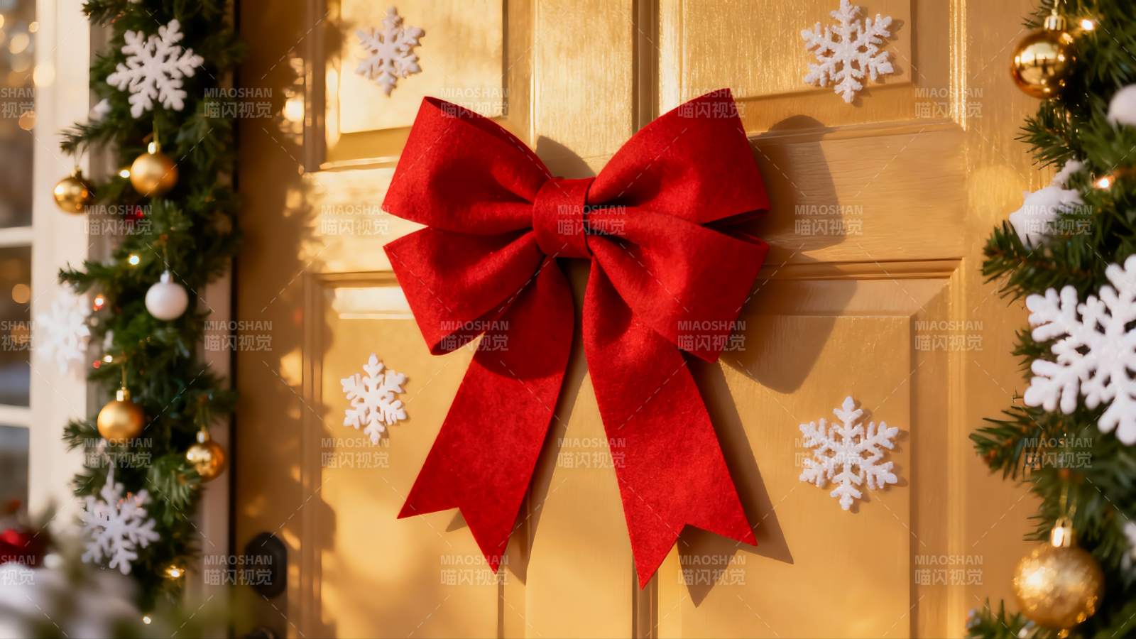 圣诞装饰门扉图片