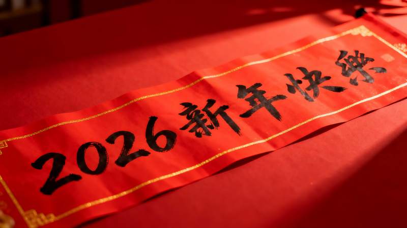红色新年对联2026图片
