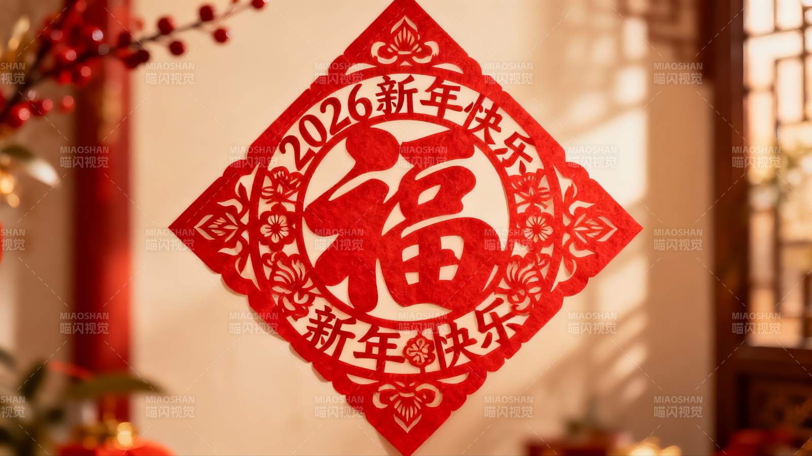 新年快乐福字图片