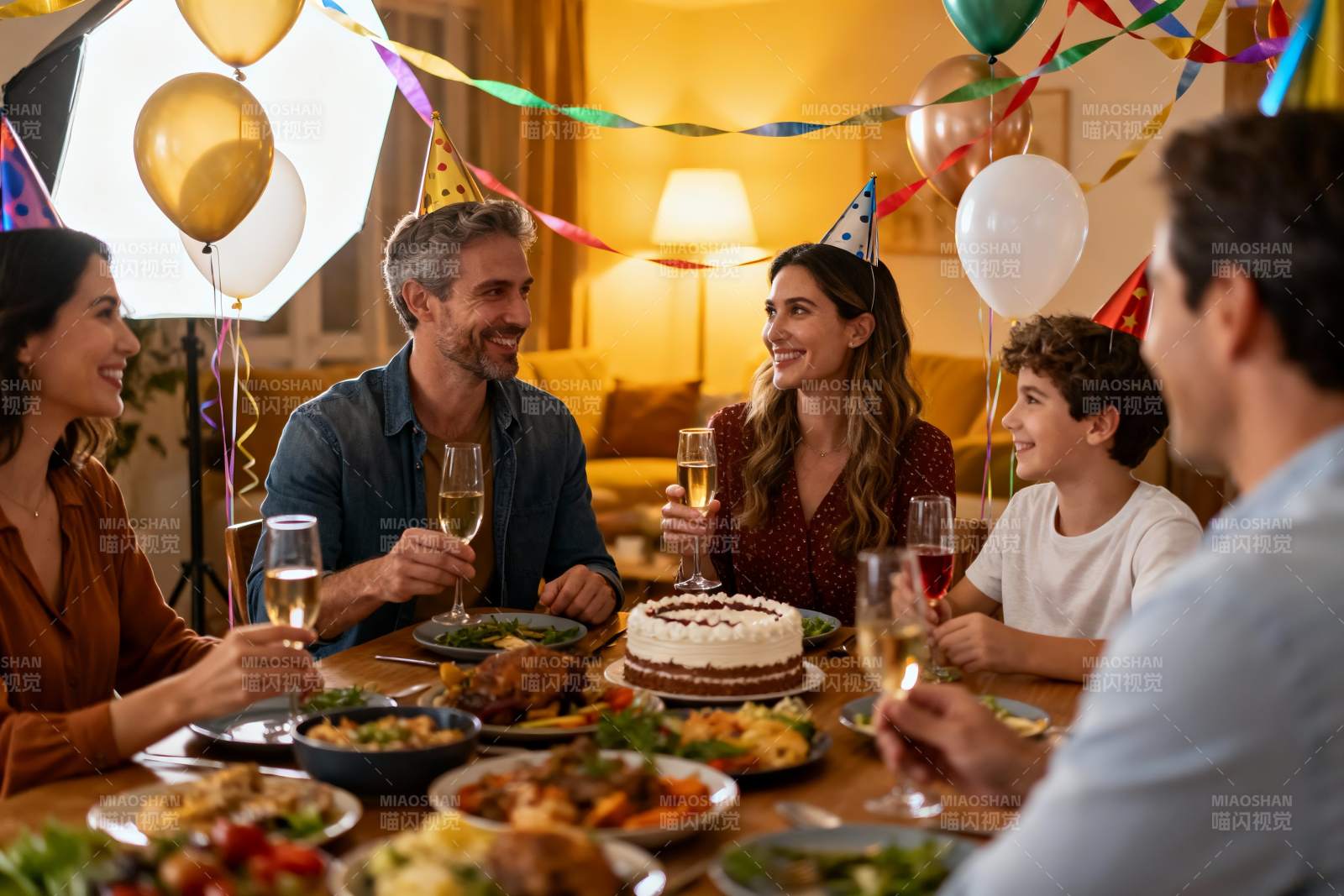 家庭生日派对欢聚一堂图片