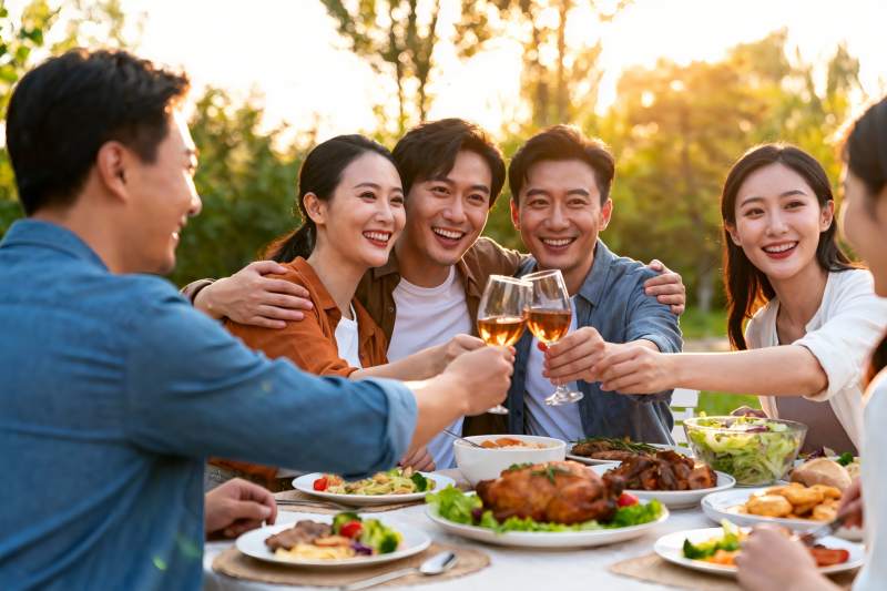朋友聚餐欢庆时刻图片