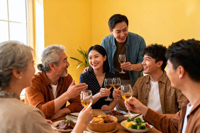 家庭聚餐欢庆时刻图片