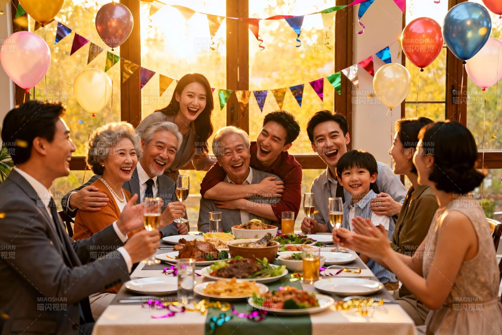 家庭聚会欢庆团圆图片