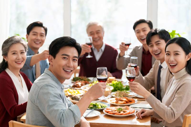 家庭聚餐欢庆时刻图片