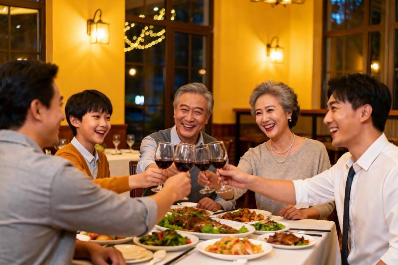 家庭聚餐欢庆时刻图片