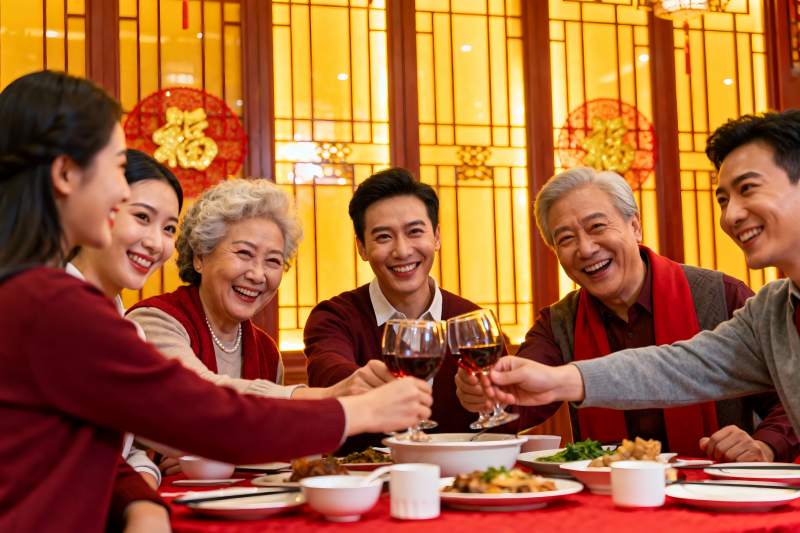 家庭聚餐欢庆团圆图片