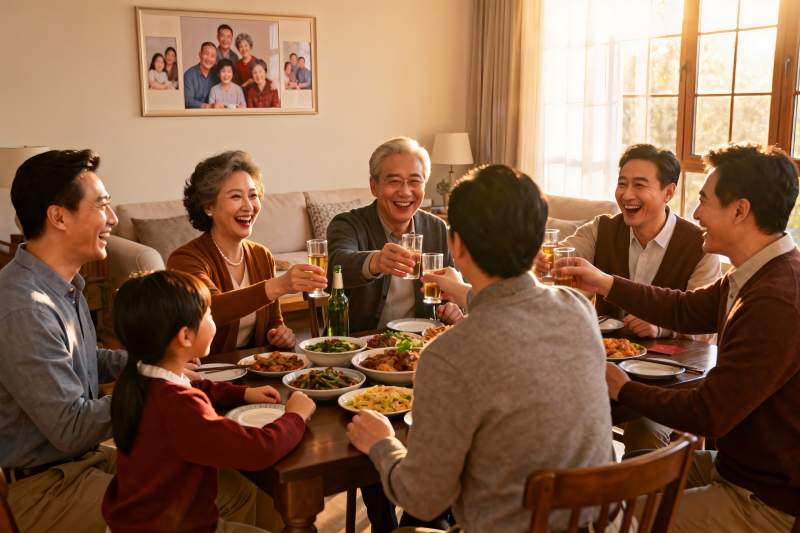 家庭聚餐欢庆时刻图片