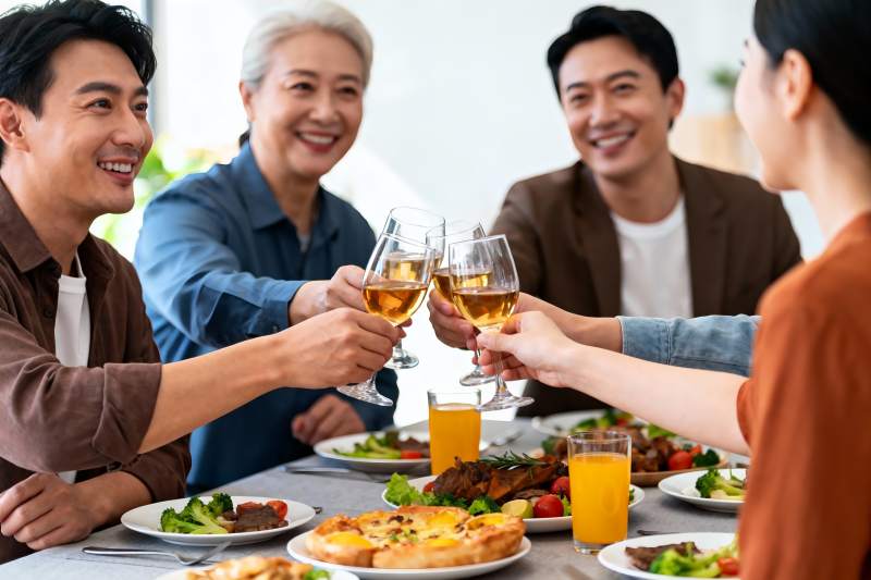 家庭聚餐欢庆时刻图片